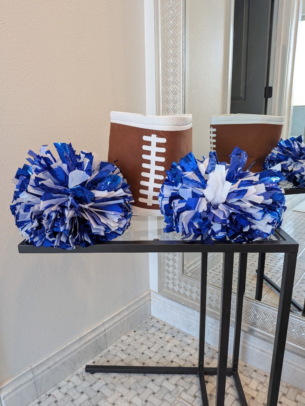 NFL Blue and White Star DCC Cheer Costume Set - Kids YL 14 - Picture 6 of 11